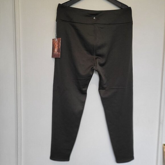 Kyodan Plush Brushed Inside Leggings ARMY GREEN | Size 1X - Picture 5 of 7